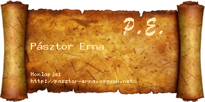 Pásztor Erna névjegykártya